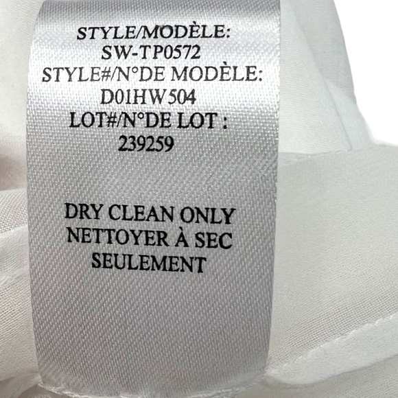 HELMUT LANG WHITE SEMI SHEER OVERSIZED ASYMMETRICAL BOXY CUT BATWING TOP - Picture 12 of 12